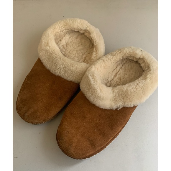 LL Bean Shearling Slippers Women’s Size 11 - Picture 1 of 6